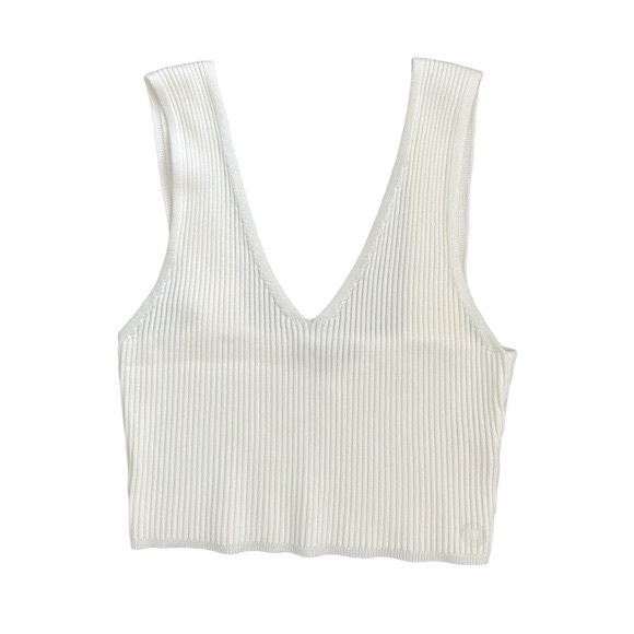 KENDALL & KYLIE white ribbed tank - Picture 1 of 3